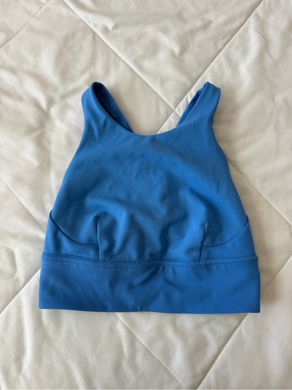lululemon athletica Vibrant Blue High-Neck Crop Athletic Top